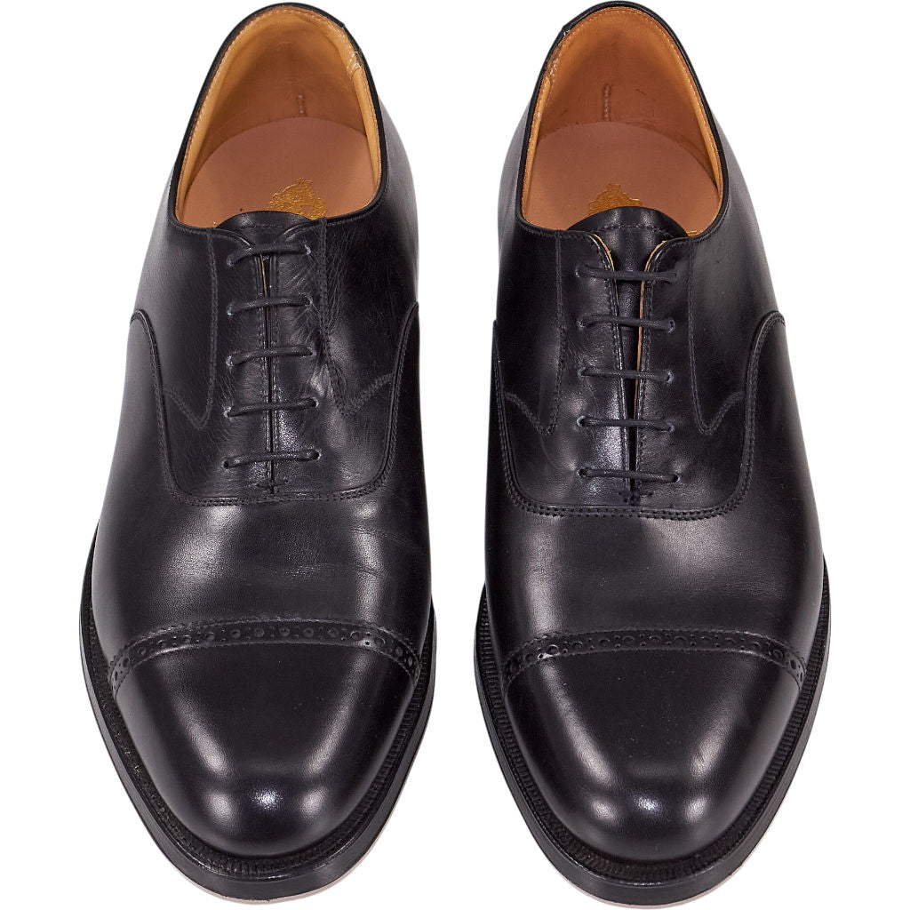 Crockett & Jones Black Leather Oxford Shoes