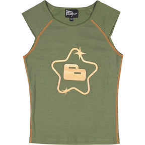 Basic Pleasure Mode Green Sleeveless Top
