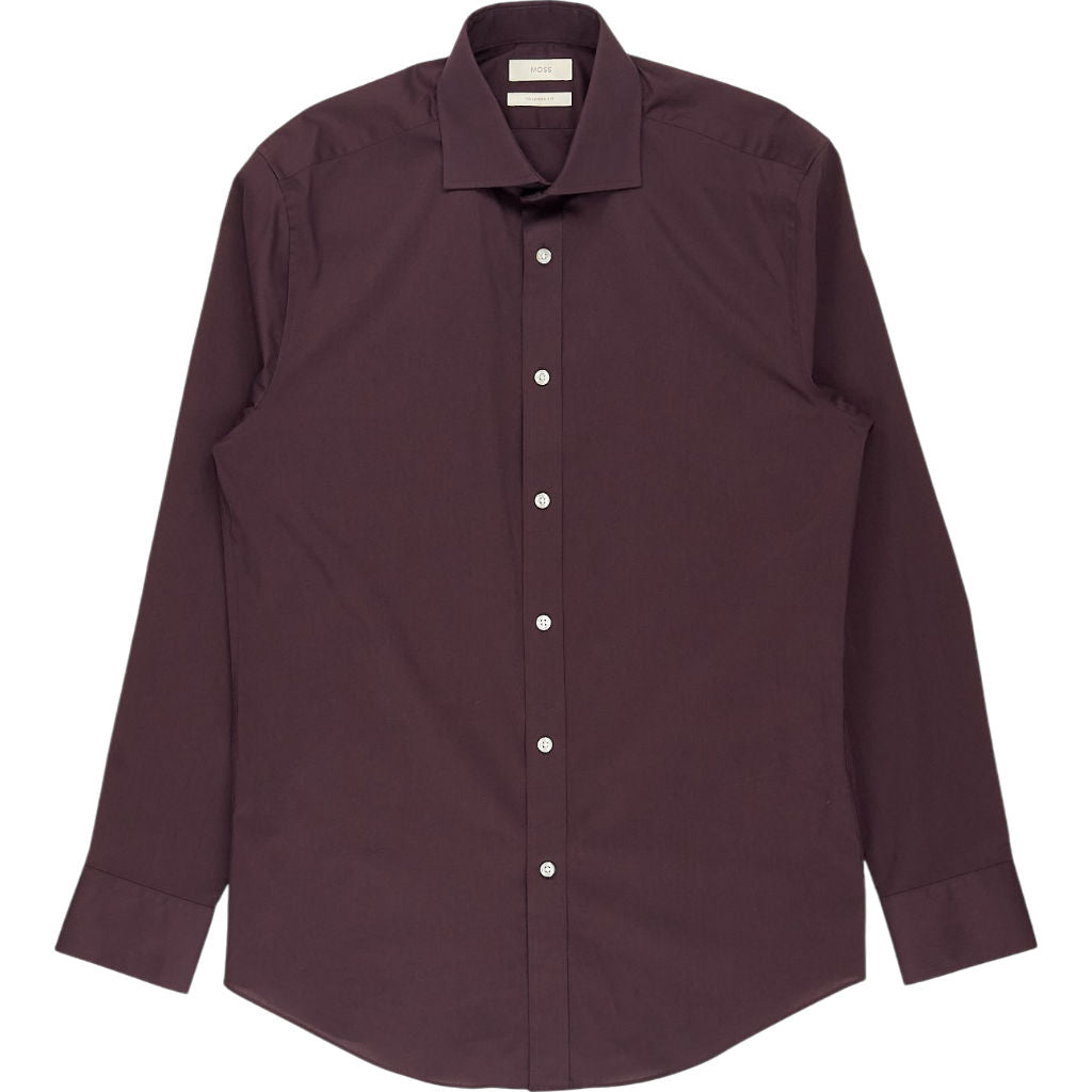 Moss Burgundy Tailored Fit Shirt