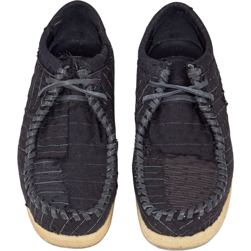 By Walid Black Stitch Detail Shoes