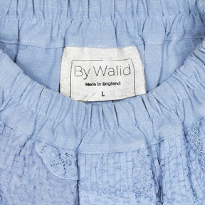 By Walid Blue Patchwork Trousers