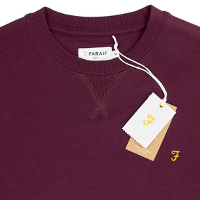 Farah Bordeaux Tim New Crew Sweatshirt