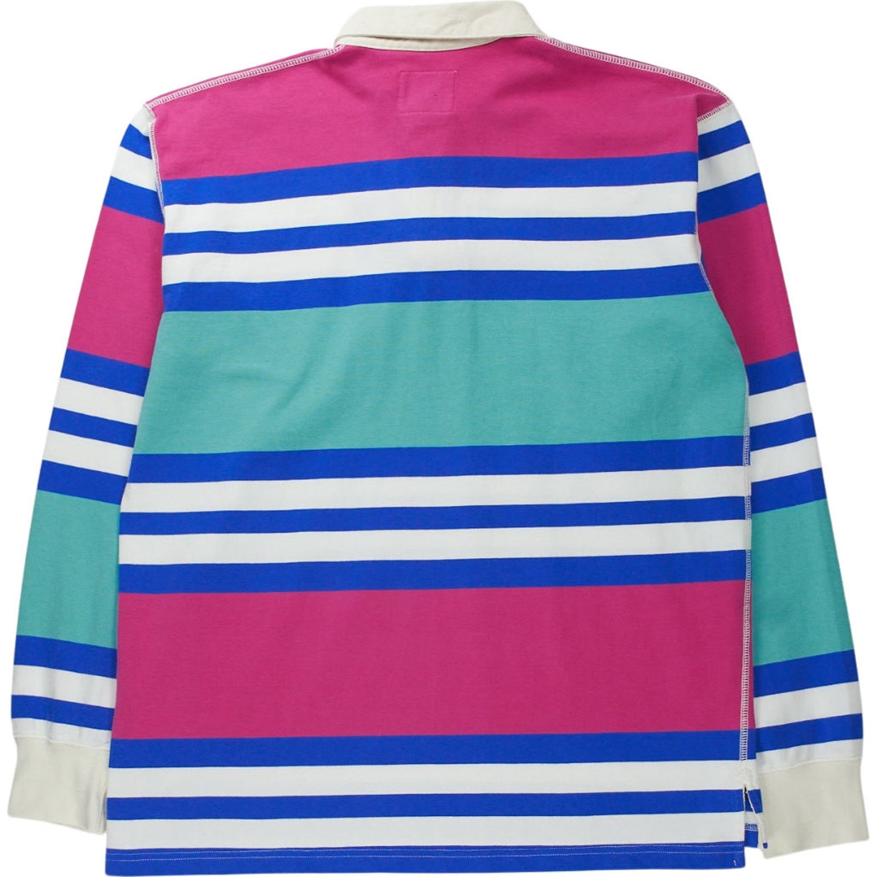 Drake's Multicolour Striped Rugby Polo Shirt
