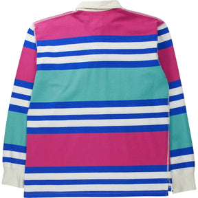 Drake's Multicolour Striped Rugby Polo Shirt
