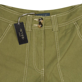 Wyse Khaki Coralie Cargo Shorts