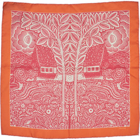 Mont Kiji Orange Miniwonder Silk Neck Scarf
