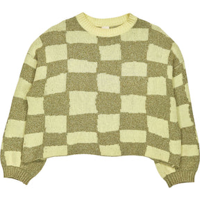 Claude & Co Green Checkered Knit Jumper
