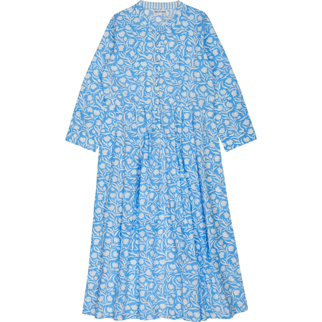 Pink City Prints Blue Aber Tulip Dress