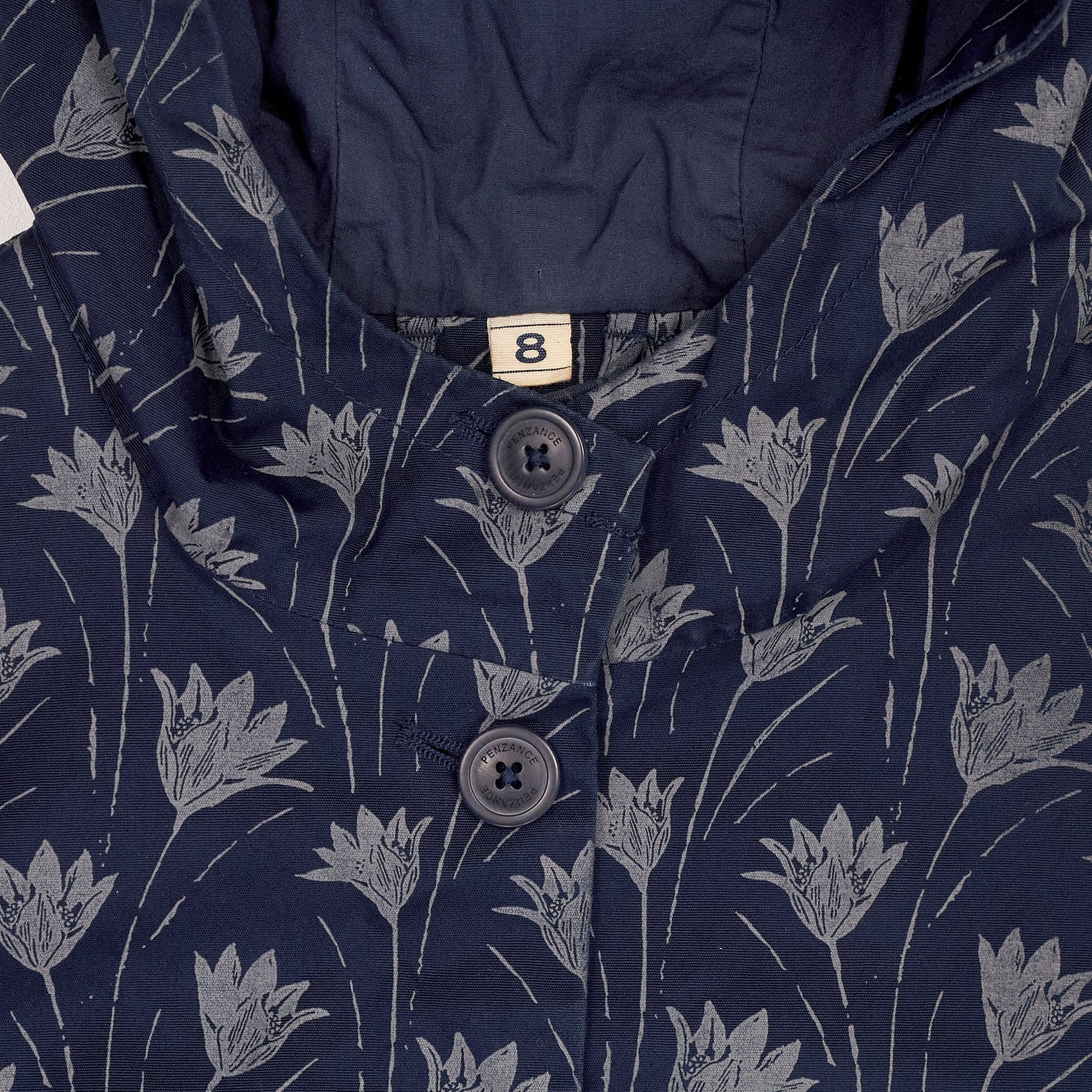 Seasalt Cornwall Blue Patterned Rain Coat