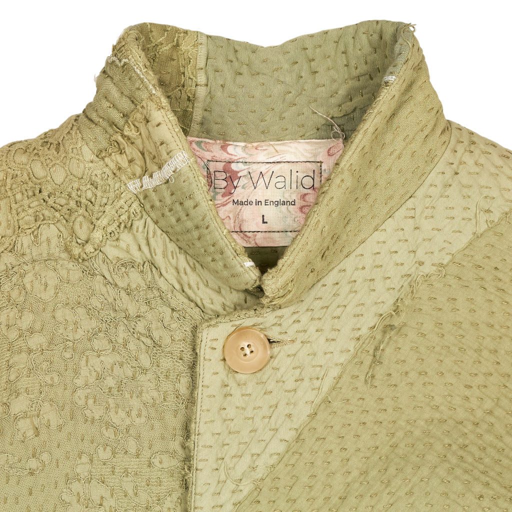 By Walid Green Embroidered Cotton Jacket