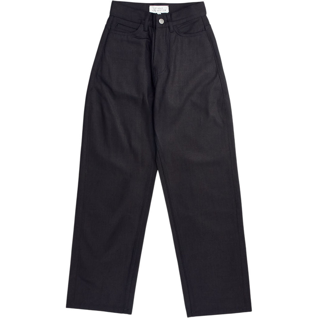 Studio Nicholson Black Selvedge Denim Boyfriend Pants
