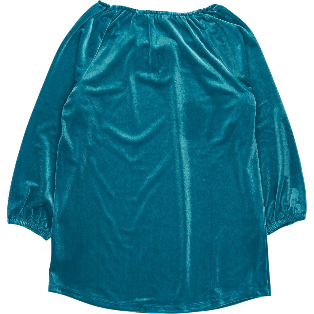 Lands' End Teal Velour Blouse