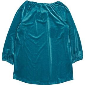 Lands' End Teal Velour Blouse