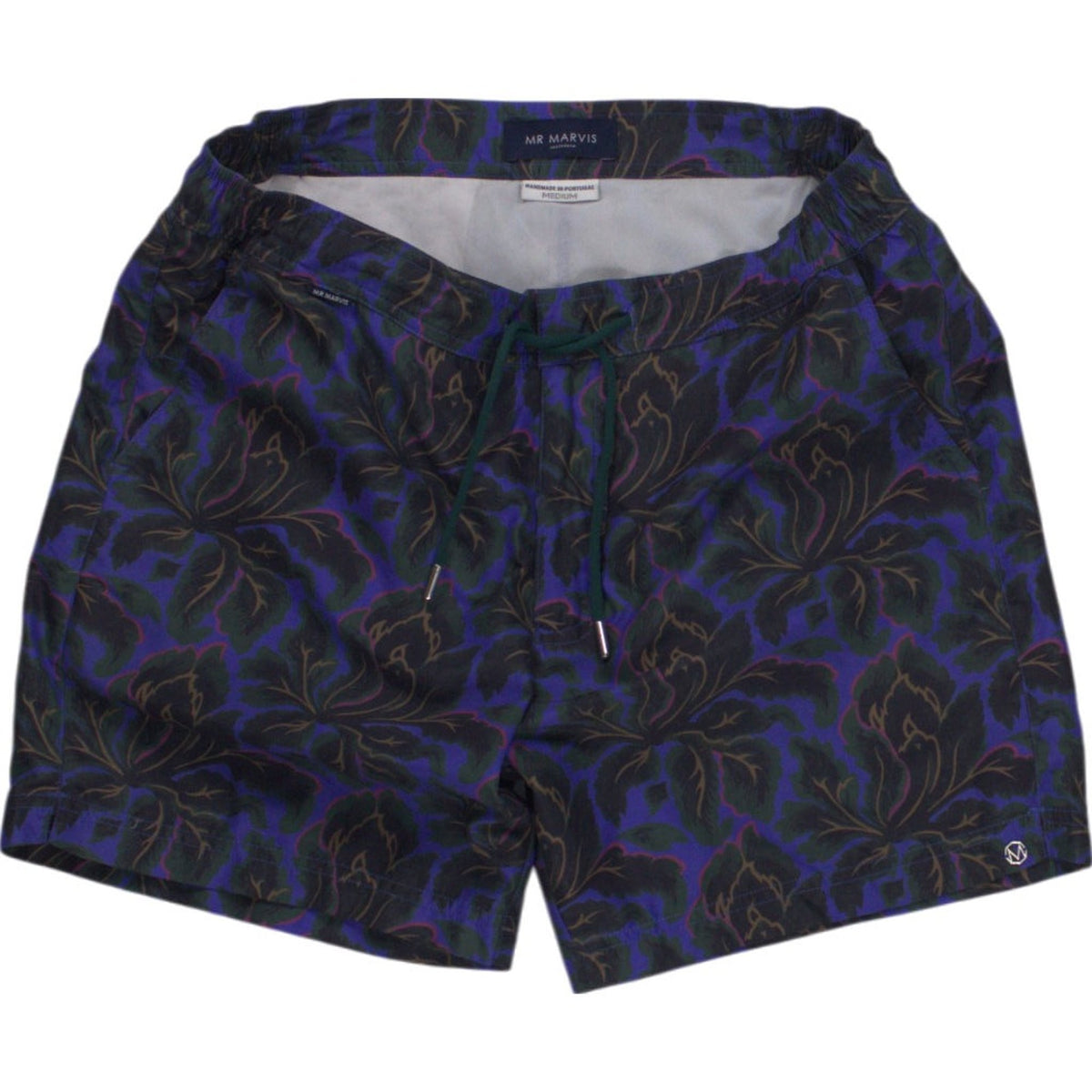 Mr Marvis Blue Patterned Swim Shorts