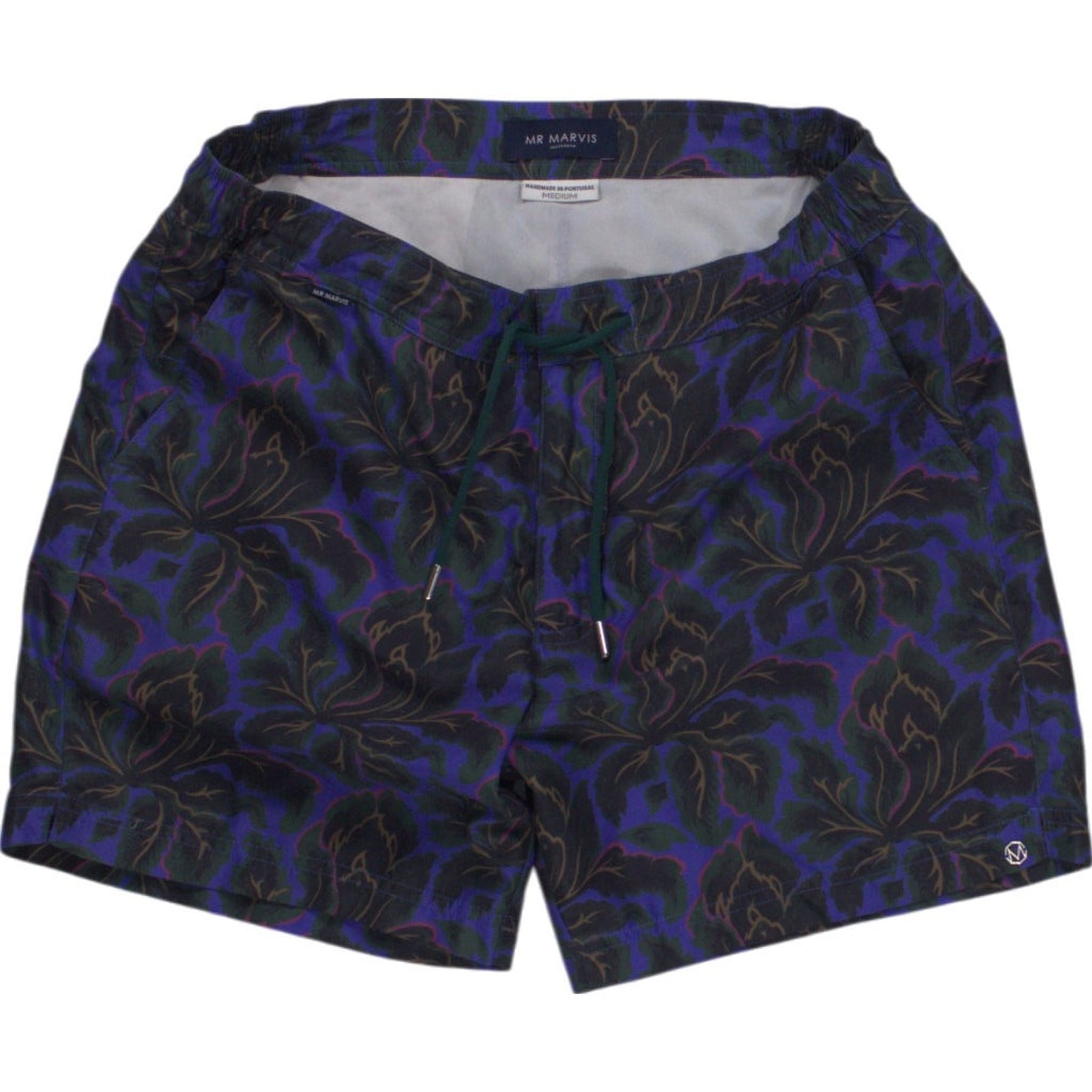 Mr Marvis Blue Patterned Swim Shorts