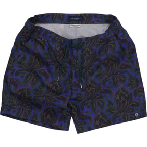 Mr Marvis Blue Patterned Swim Shorts