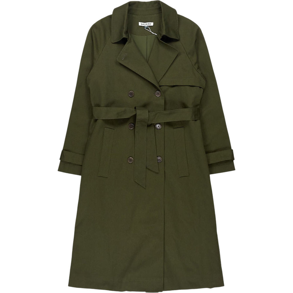 Baukjen Olive Organic Cotton Trench Coat