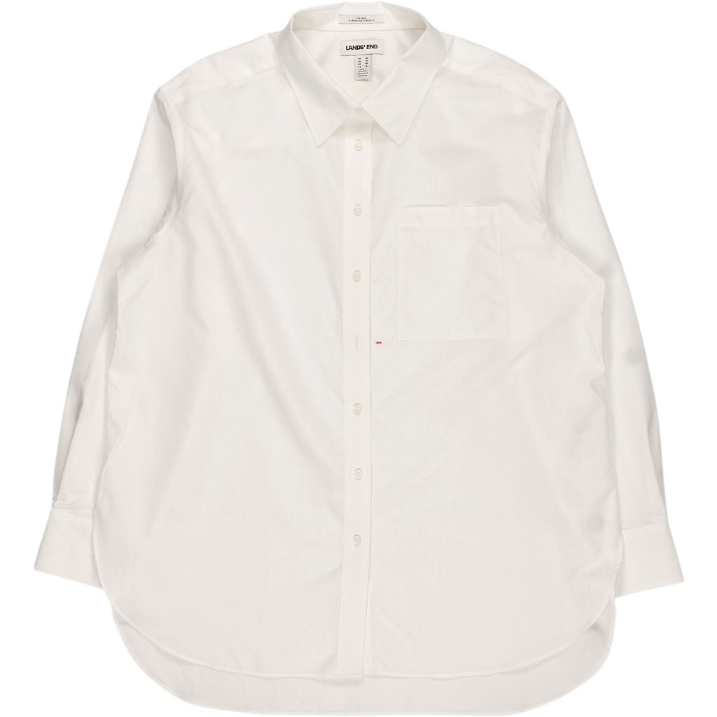 Lands' End White No Iron Shirt