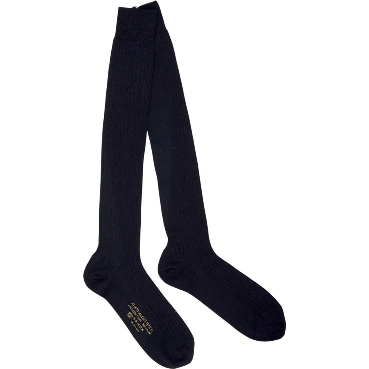 Drake's Black Merino Wool Socks