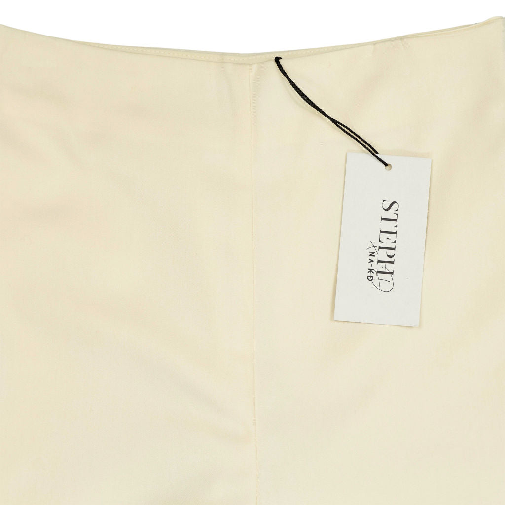 Steph x NA-KD Cream Kick Flare Suit Pants