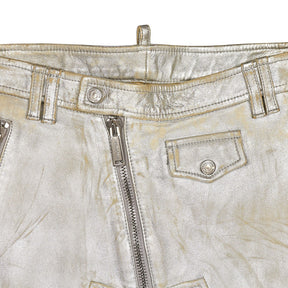 DSQUARED2 Metallic Leather Trousers