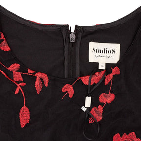 Studio 8 Black Red Embroidered Dress