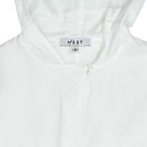 NRBY White Linen Hoodie
