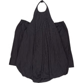 SRVC Black Pinstripe Puffball Dress