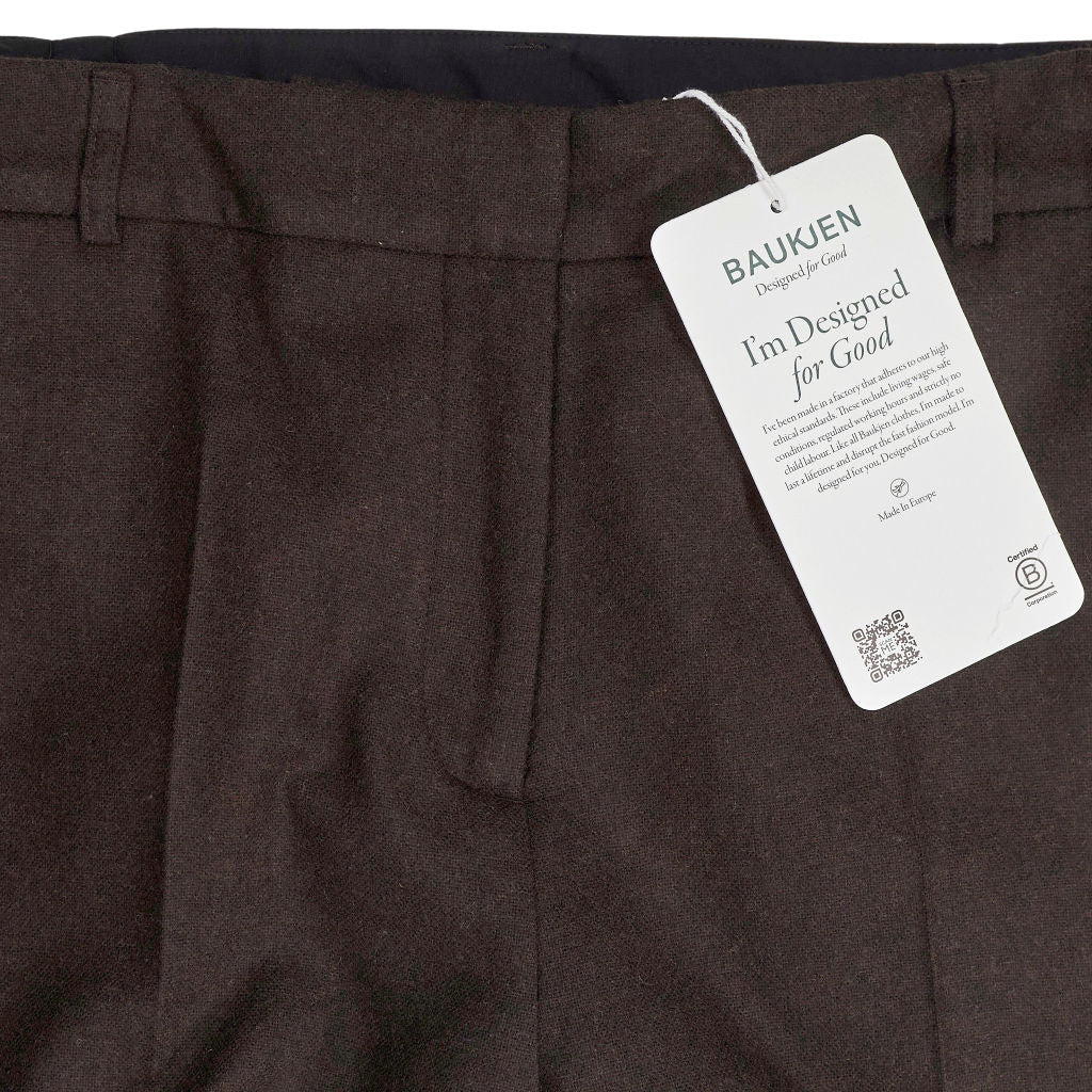 Baukjen Dark Chocolate Eason Wool Blend Trousers