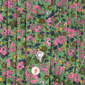 WYSE Jade Green Floral Finley Silk Dress