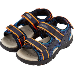 Geox Navy/Orange Strada Sandals Kids