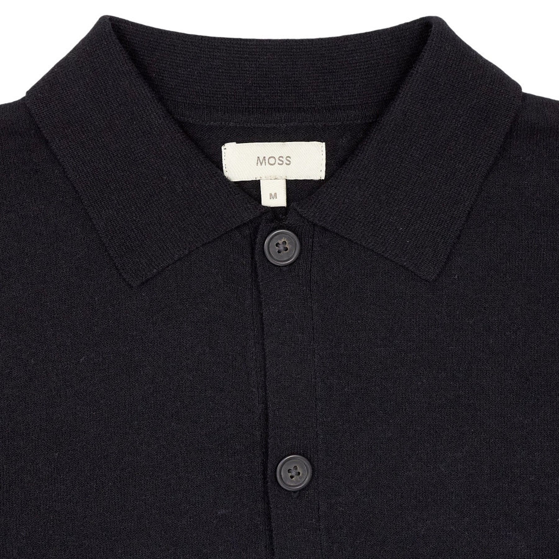 Moss Black Button Cardigan