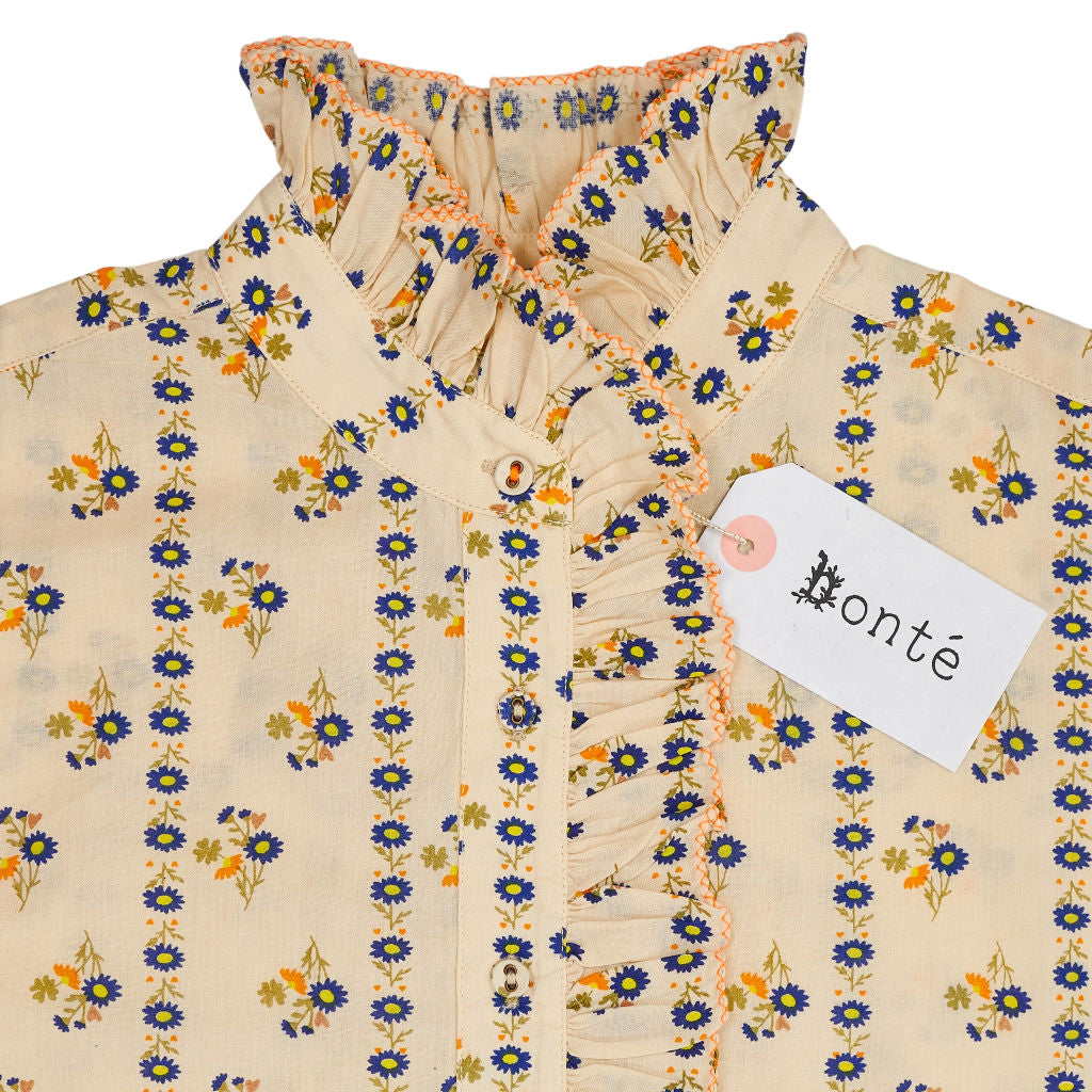 Bonté Ecru Multi Aida Floral Shirt