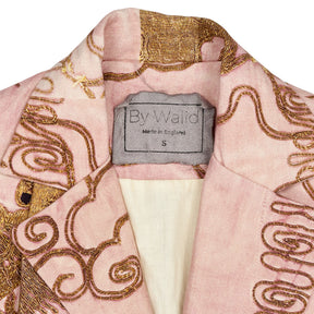 By Walid Pink Patterned Cotton Coat