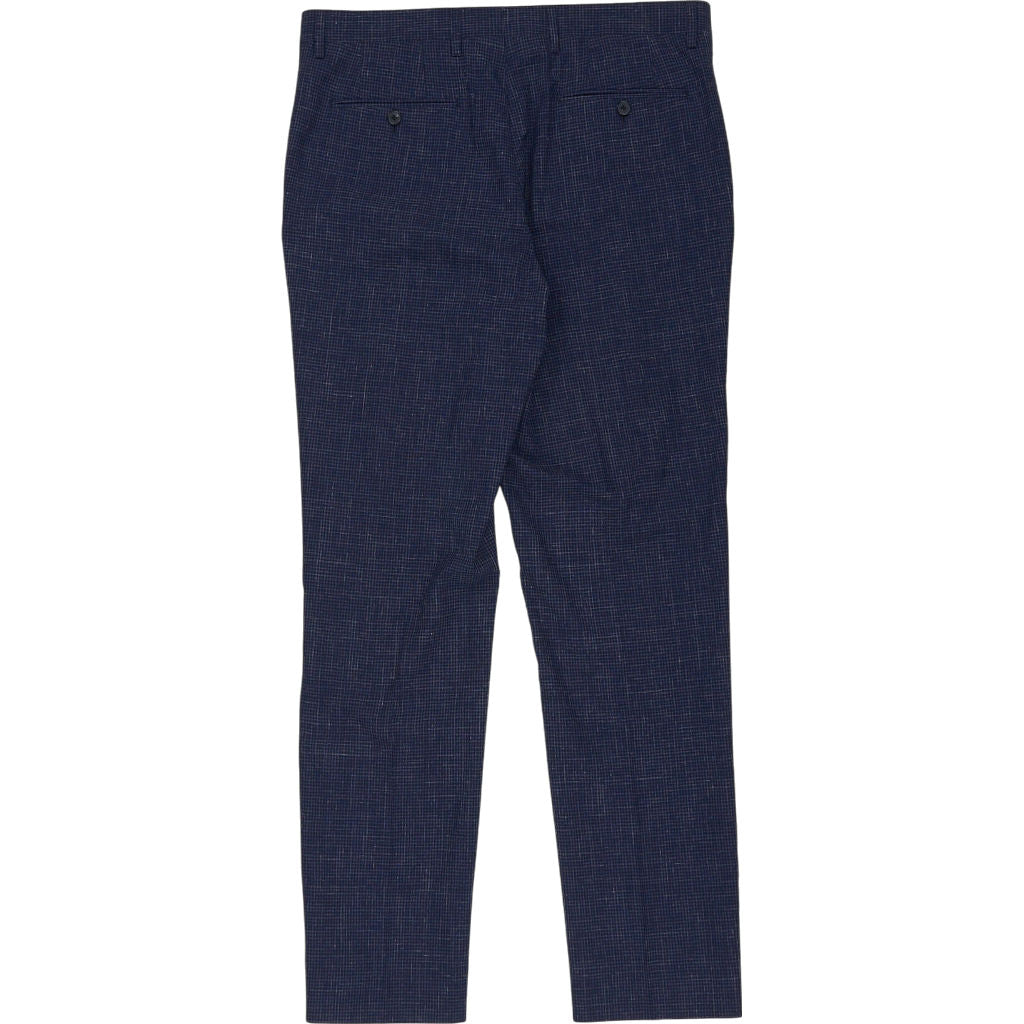 Tommy Hilfiger Navy Plaid Trousers