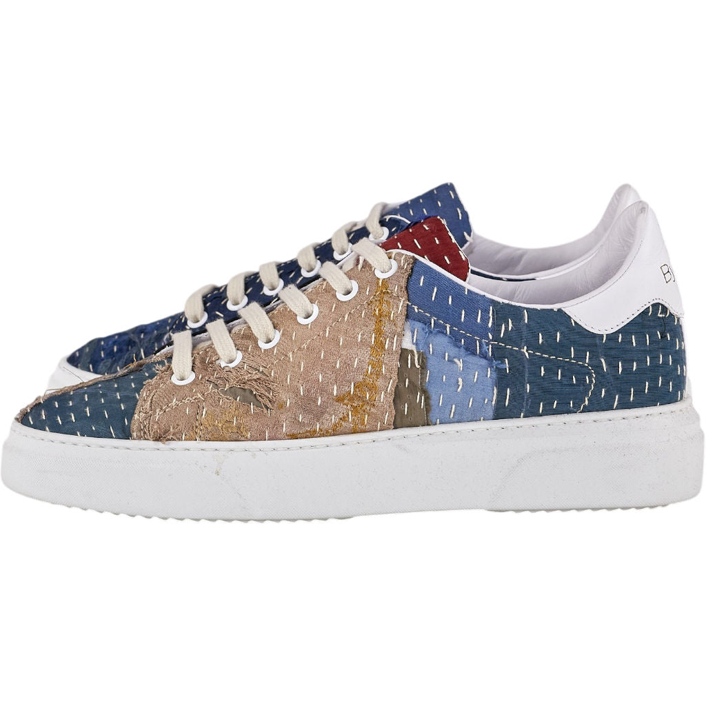 By Walid Multicoloured Silk Patch Trainers