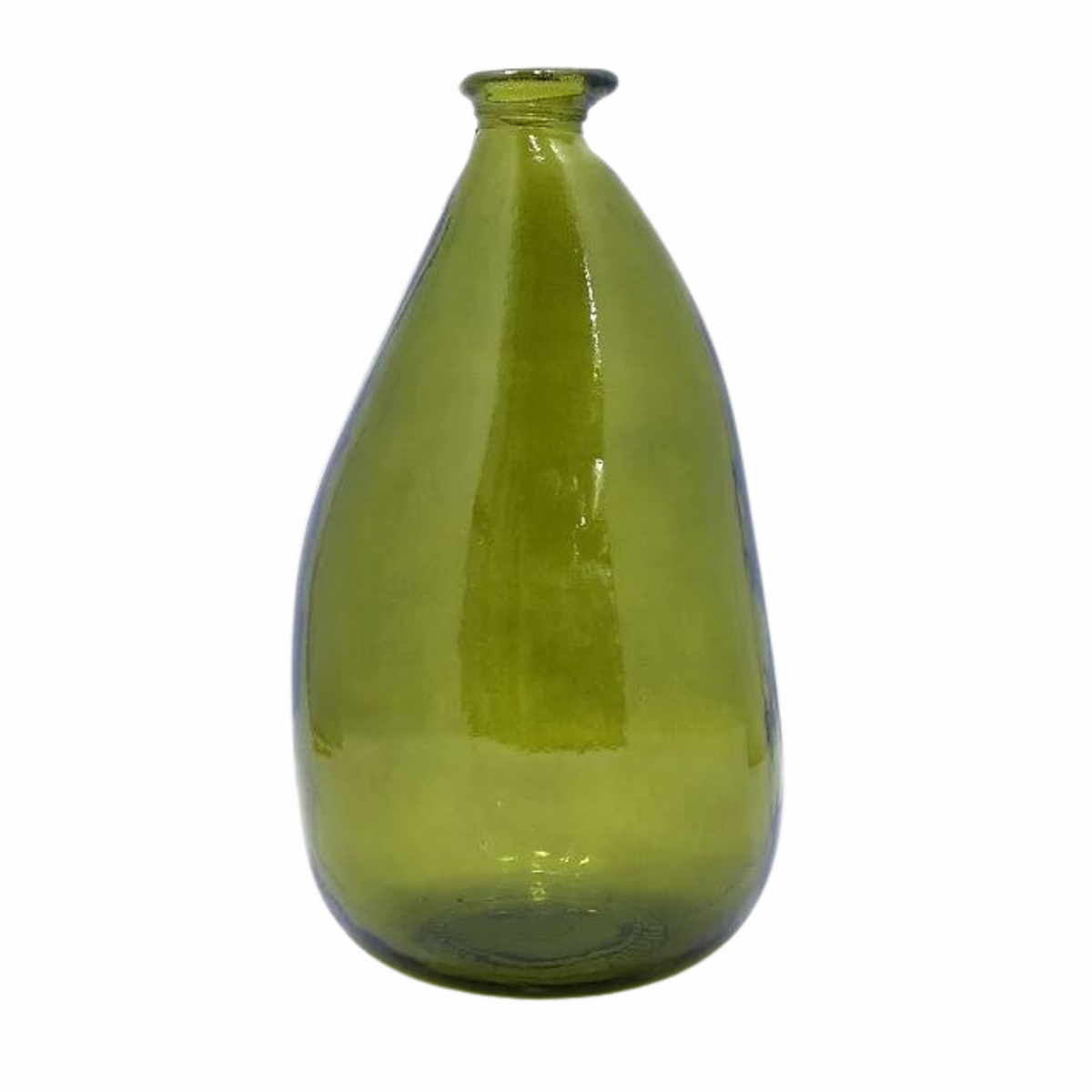 Jarapa Olive Green Recycled Blown Glass Vase