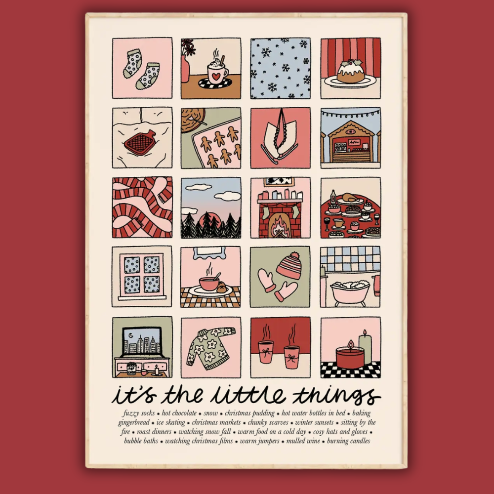 It's The Little Things: Winter Edition Illustrated Quote Print