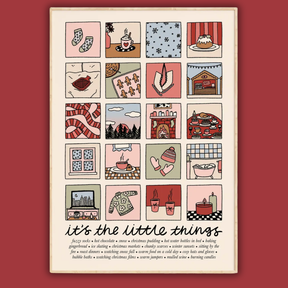 It's The Little Things: Winter Edition Illustrated Quote Print