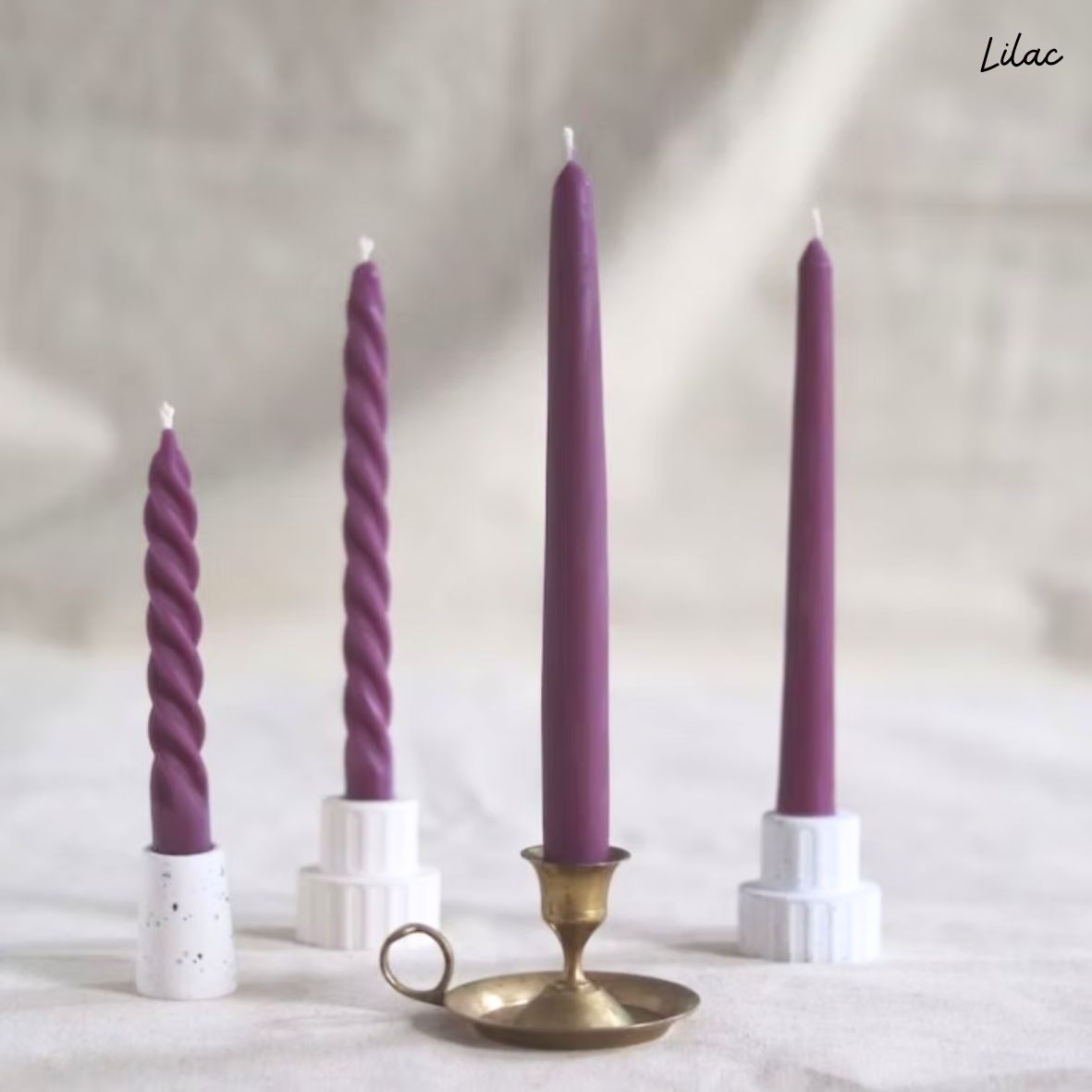 Artisan Beeswax Dinner Candles (available in 5 colours)