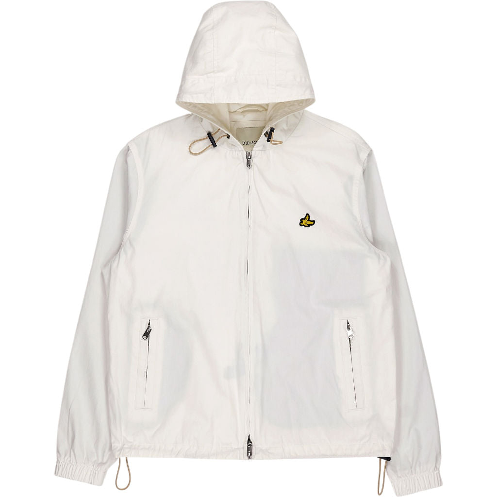 Lyle & Scott White Hooded Zip Jacket