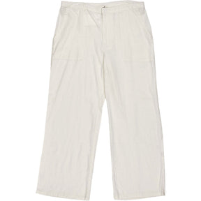 Hush White Raye Linen Straight Leg Trousers