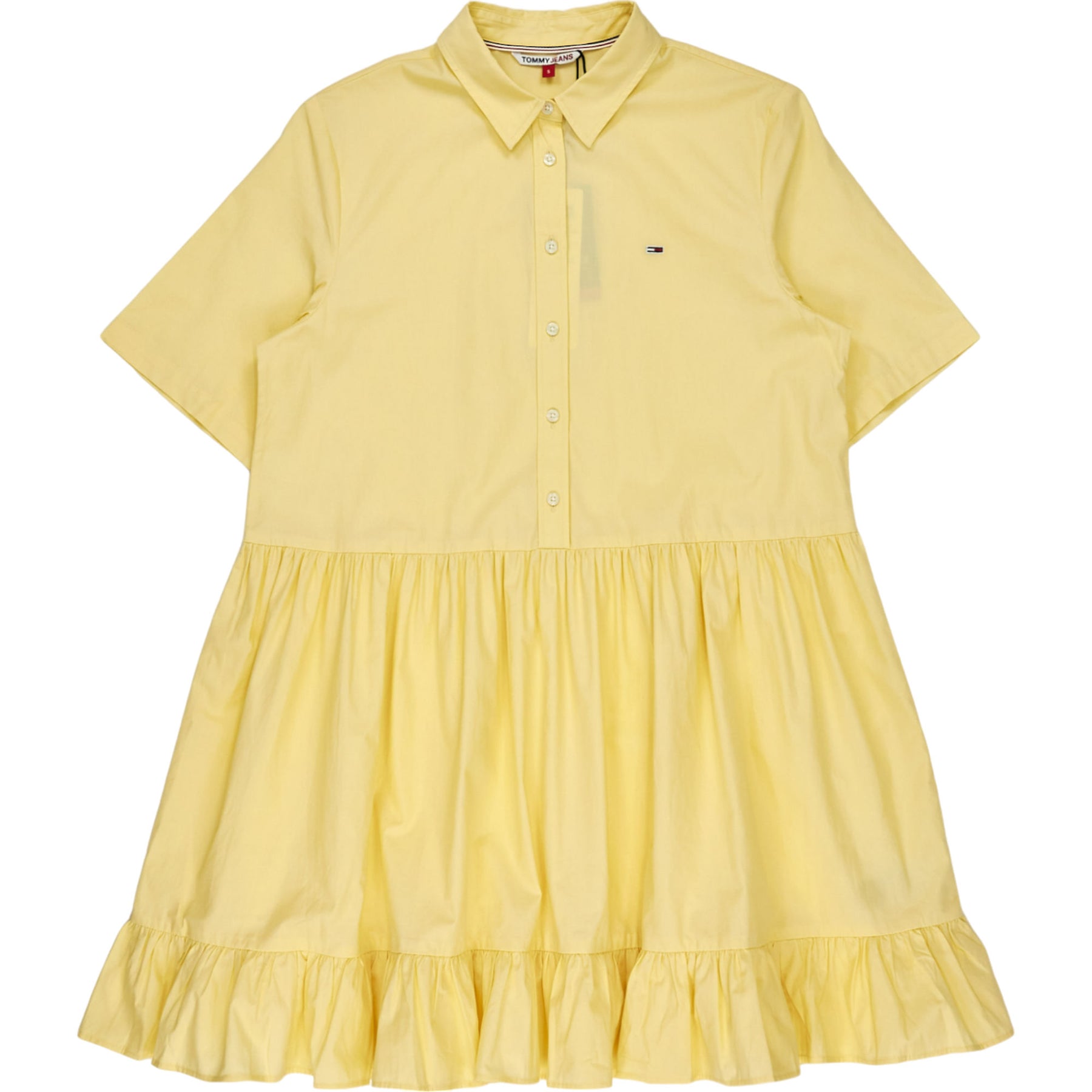 Tommy Jeans Yellow Collared Mini Dress