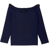Hush Midnight Darcey Off Shoulder Knitted Top