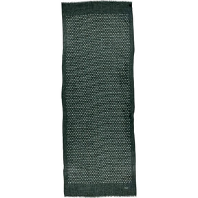 Drake's Green Polka Dot Wool Scarf