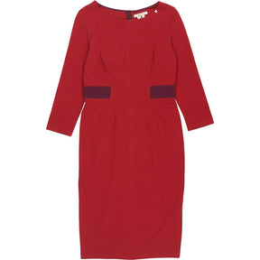 Boden Red Crew Neck Formal Dress