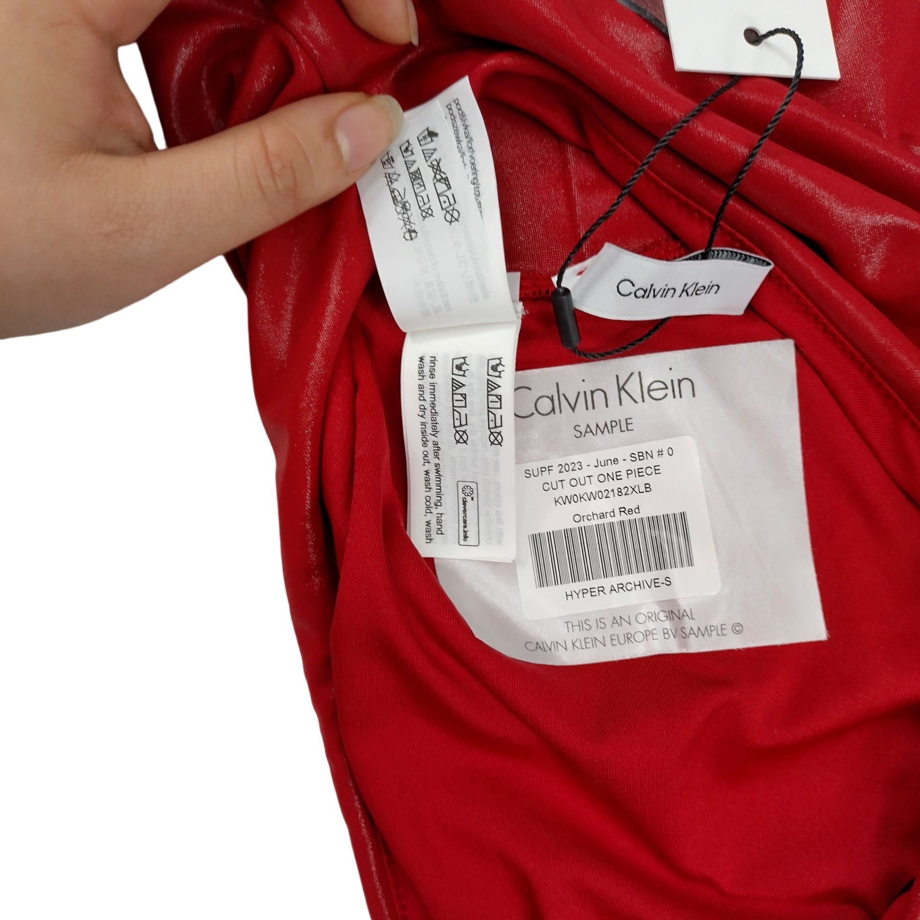 Calvin Klein Red Swim Suit