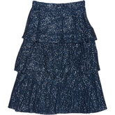 WYSE Teal Solange Sequin Skirt