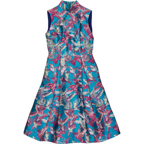 The Missing Piece Multicolour Hummingbird Cheongsam Occasion Dress