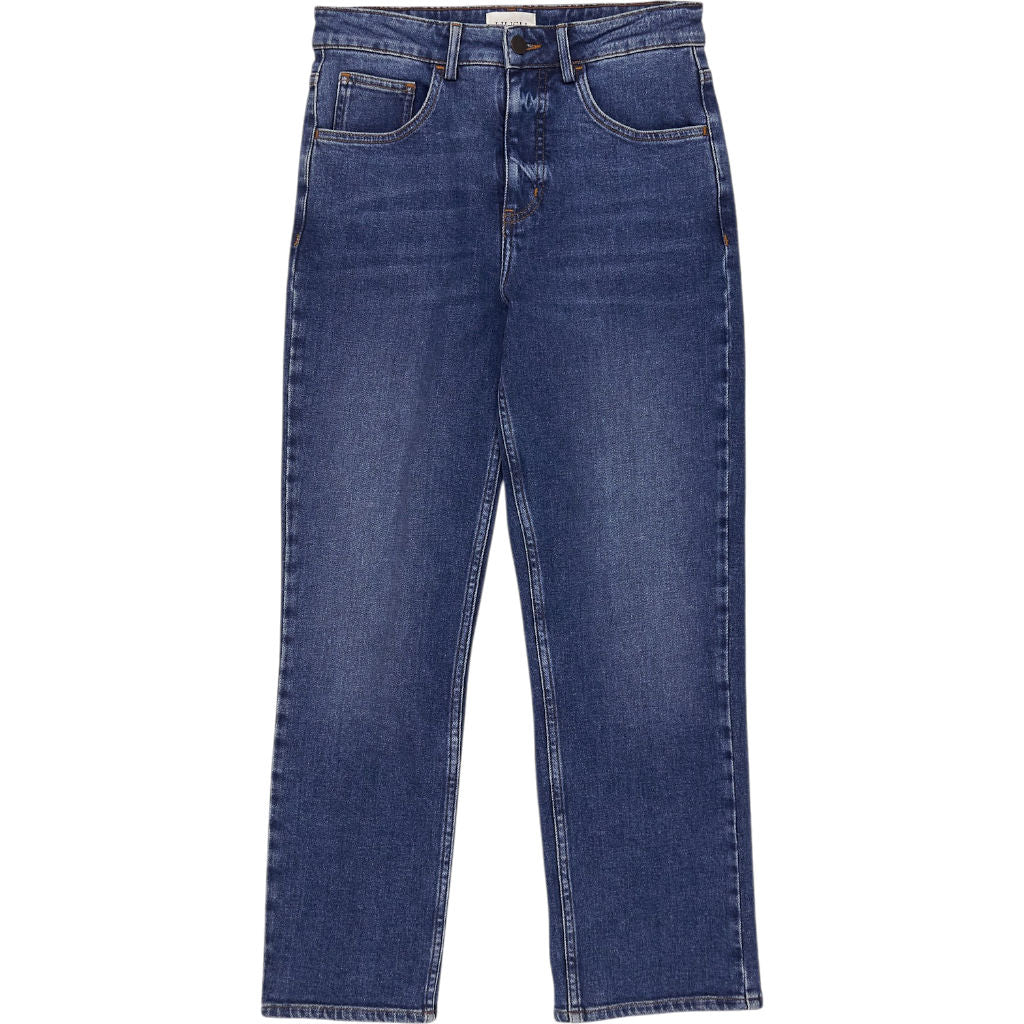 Hush Blue Rowan Straight Crop Jeans